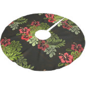 ハワイアロハフラワーアートプリント ブラッシュドポリエステルツリースカート (アングル)