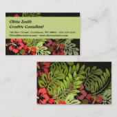 ハワイアロハフラワーアートプリント 名刺 (正面/裏面)
