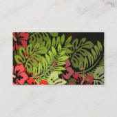 ハワイアロハフラワーアートプリント 名刺 (裏面)