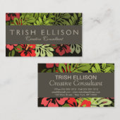 ハワイアロハフラワーアートプリント 名刺 (正面/裏面)