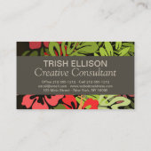 ハワイアロハフラワーアートプリント 名刺 (裏面)