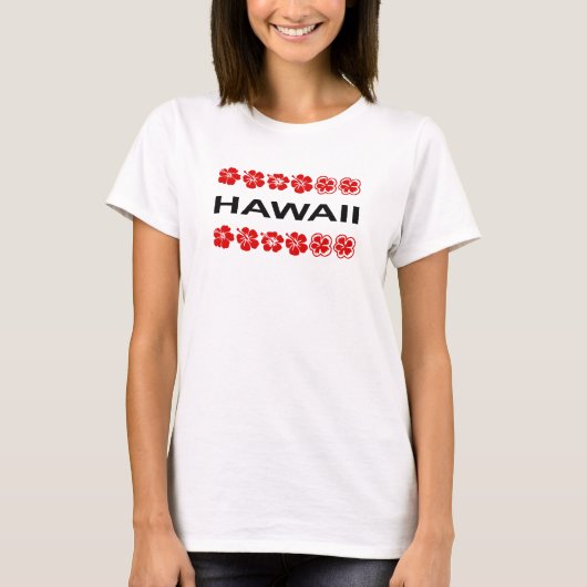 ハワイアロハフラワーバンドライトカラー Tシャツ (正面)