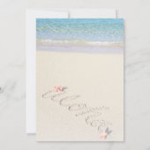 ハワイアロハプルメリアフラワービーチ結婚式招待状 招待状 (裏面)