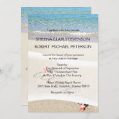 ハワイアロハプルメリアフラワービーチ結婚式招待状 招待状 (正面/裏面)