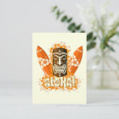 ハワイアロハルアウ（ハワイ式宴会）ティキマスク ポストカード (スタンド正面)