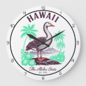 ハワイアロハ州ウォール時計 ラージ壁時計 (正面)