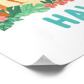 ハワイアロハ州USAサマートラベル ポスター (角)