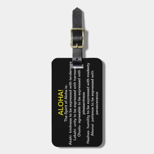 ハワイアロハ ラゲッジタグ (正面縦)