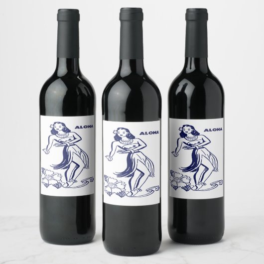 ハワイアロハ ワインラベル (ボトル)