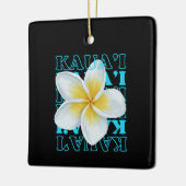 ハワイアンかわいらしフローラトロピカルカウイクリスマス セラミックオーナメント (左)