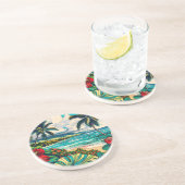 ハワイアンかわいらし島をテーマにした コースター (側面)