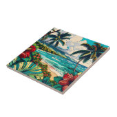 ハワイアンかわいらし島をテーマにした タイル (側面)