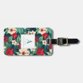 ハワイアンかわいらし花荷物預かり証 ラゲッジタグ (正面横)