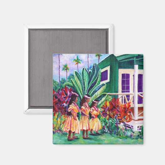 ハワイアンけいきフラガールズ マグネット (正面/裏面)