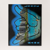 ハワイアンつるルーズ、アカアロハスピリット ジグソーパズル (縦)