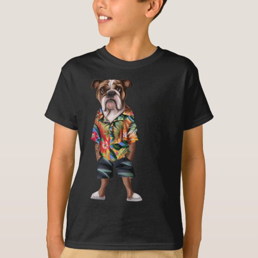 ハワイアンとショートパンツの着用1 Tシャツ (正面)