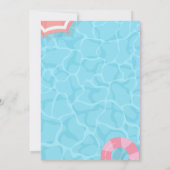 ハワイアンな水遊び夏プール誕生日パーティー 招待状 (裏面)