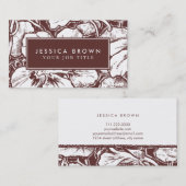 ハワイアンによっては線画のカスタムな名刺開花します 名刺 (正面/裏面)