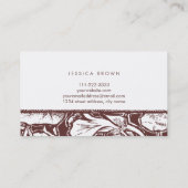 ハワイアンによっては線画のカスタムな名刺開花します 名刺 (裏面)