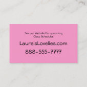 ハワイアンのアロハ花 名刺 (裏面)