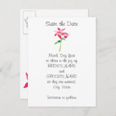 ハワイアンのカスタマイズ可能な日付の保存 案内ポストカード (正面/裏面)