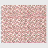 ハワイアンのヒプシカス花：茶色のトロピカルスタイル。 ラッピングペーパー (フラット)