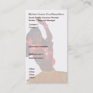 ハワイアンの南太平洋の不動産 名刺