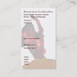 ハワイアンの南太平洋の不動産 名刺
