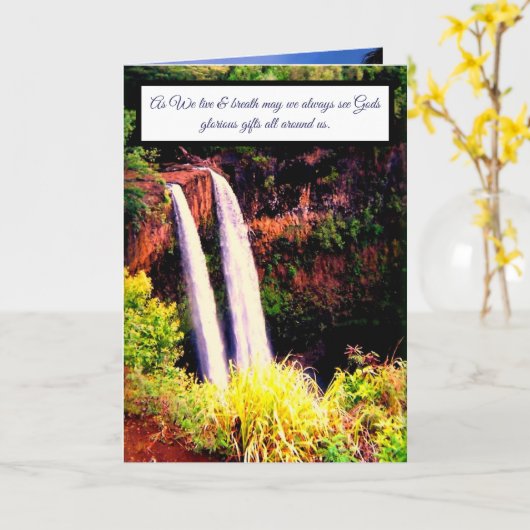 ハワイアンの単語と引用文カード カード (黄色い花)