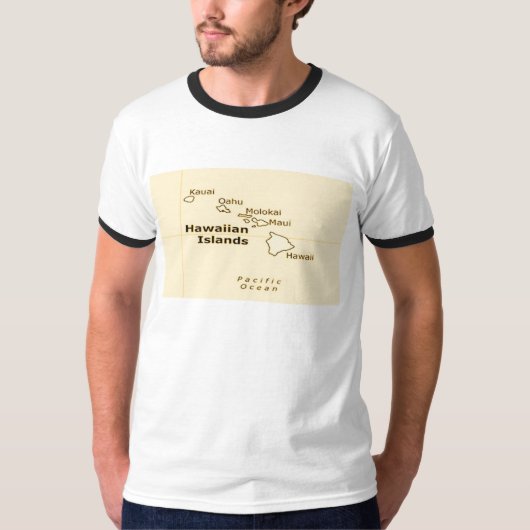 ハワイアンの地図Tシャツ Tシャツ (正面)