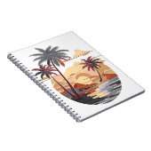 ハワイアンの夕日とヤシの木。 ノートブック (右側)