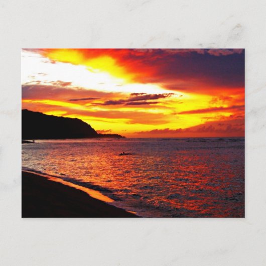 ハワイアンの夕日 ポストカード (正面)