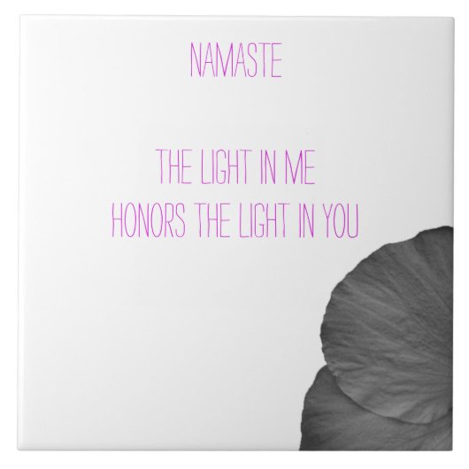 ハワイアンの夢を白黒で タイル (正面)