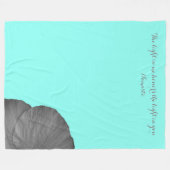 ハワイアンの夢を白黒で フリースブランケット (正面(横))