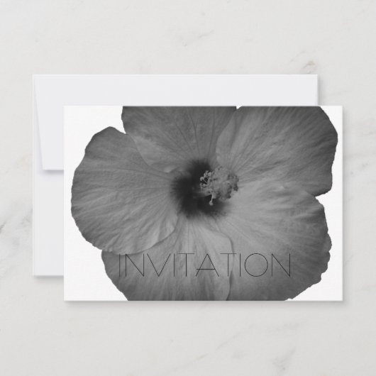 ハワイアンの夢を白黒で 招待状 (正面)
