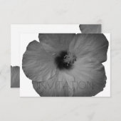 ハワイアンの夢を白黒で 招待状 (正面/裏面)