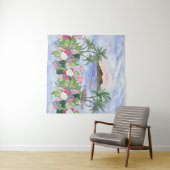 ハワイアンの水疱:熱帯の水のカラーパターン タペストリー (インサイチュ(横))