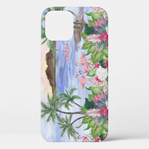 ハワイアンの水疱:熱帯の水のカラーパターン iPhone 12ケース