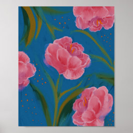 ハワイアンの花並み ポスター