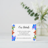 ハワイアンの花結婚の詳細囲いカード エンクロージャーカード (スタンド正面)