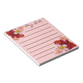 ハワイアンの花芸術的一覧メモ帳 ノートパッド (アングル)