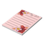 ハワイアンの花芸術的一覧メモ帳 ノートパッド (回転)