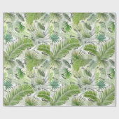 ハワイアンの葉手のひらと言葉 ラッピングペーパー (フラット)