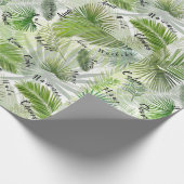 ハワイアンの葉手のひらと言葉 ラッピングペーパー (角)
