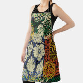 ハワイアンの部族エレメントとハイビスカスファブリックパッチ エプロン (インサイチュ)