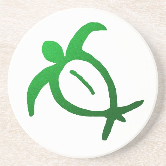 ハワイアンのHonuの岩石彫刻のコースター コースター (正面)