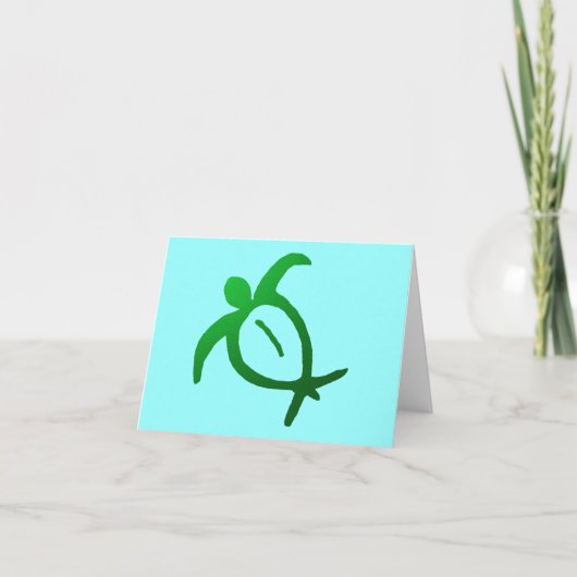 ハワイアンのHonuの岩石彫刻-カード カード (正面)