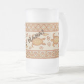 ハワイアンのHonu nの魚種族のポーハナ! ビールのジョッキ フロストグラスビールジョッキ (正面右)