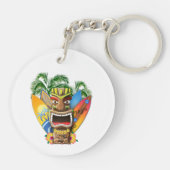 ハワイアンのTikiのサーフィン キーホルダー (裏面)