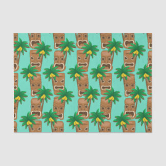 ハワイアンのTikiの繰り返しパターン 薄葉紙